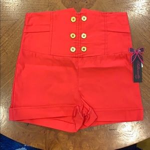 Coral High Waisted Shorts
